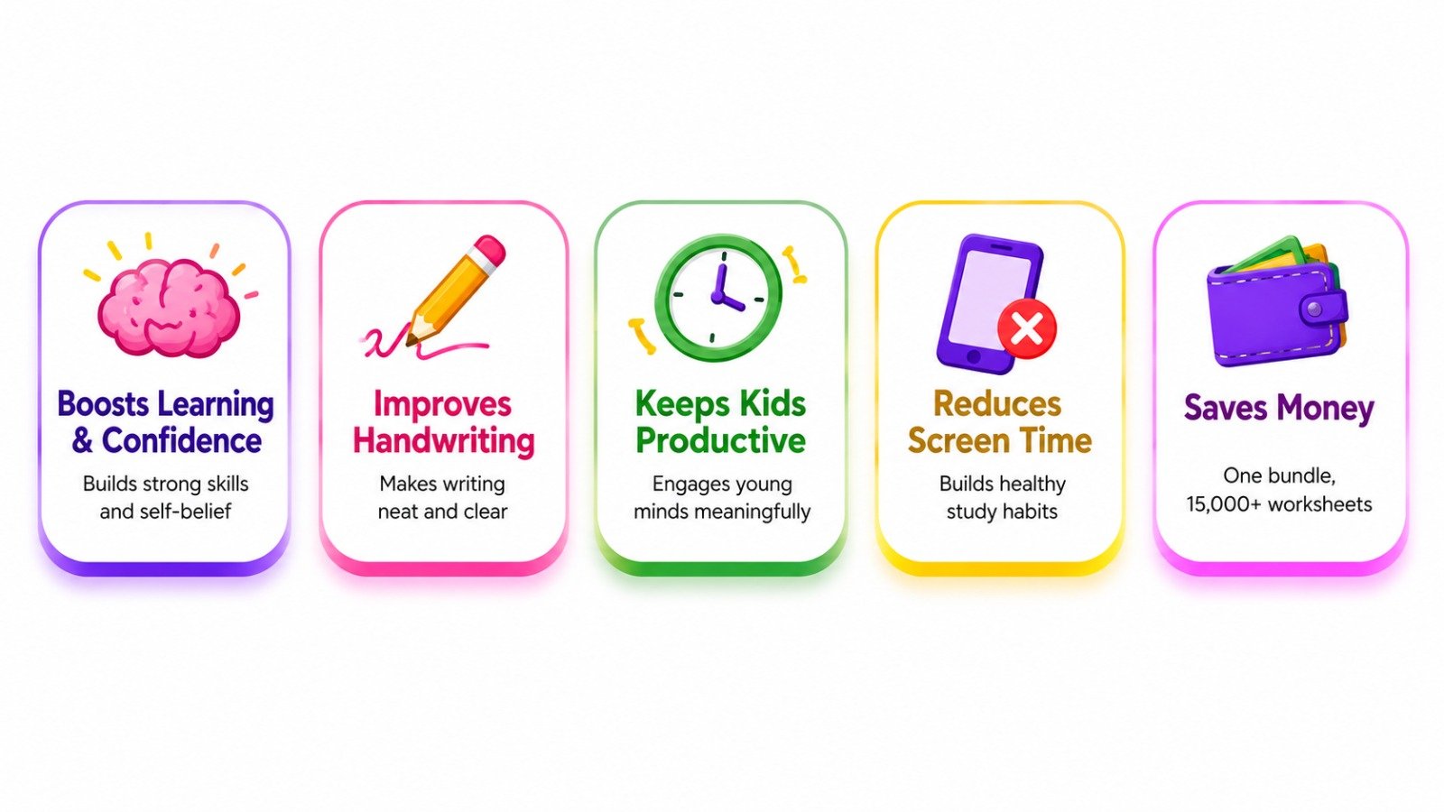 5 Key Benefits: Boosts Learning, Improves Handwriting, Keeps Kids Productive, Reduces Screen Time, Saves Money